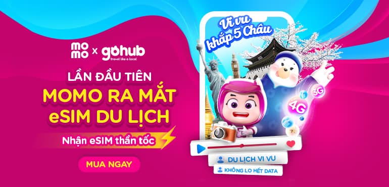 Gohub và MoMo hợp tác chiến lược: Cung cấp trải nghiệm eSIM Du lịch nhanh nhất Việt Nam